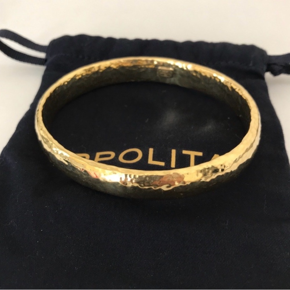 Ippolita Glamazon Gold Hammered Bangle bracelet - Picture 6 of 8